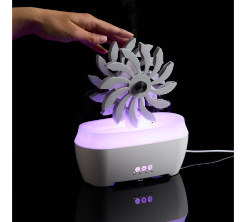 Увлажнитель-ароматизатор Steam Spin, белый с серым