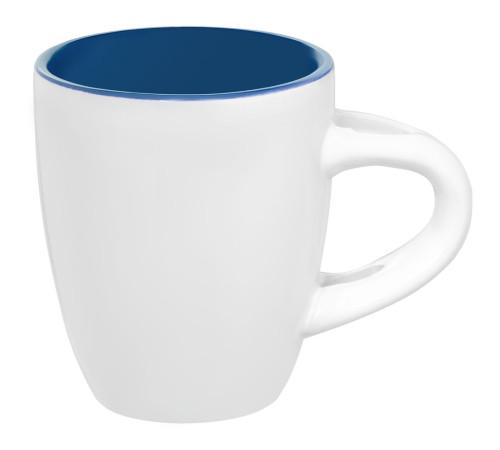 Кофейная кружка Pairy с ложкой, синяя с белой