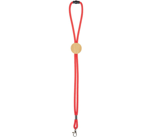 Шнурок для бейджа Tube Wood, красный