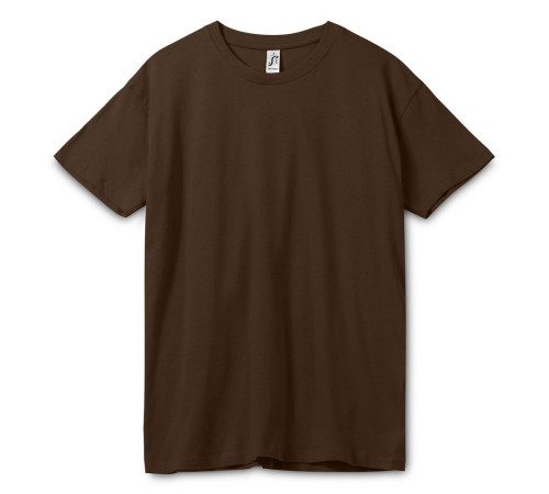 Футболка унисекс Regent 150, темно-коричневая (шоколад)