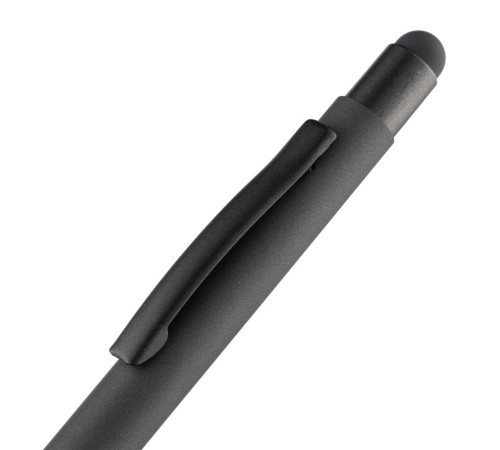 Ручка шариковая Digit Soft Touch со стилусом, черная