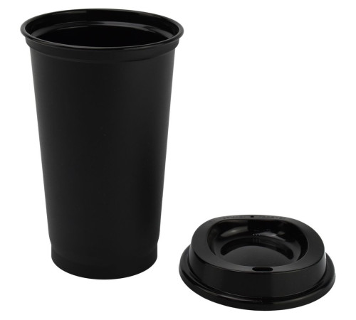 Стакан с крышкой Color Cap Black, черный