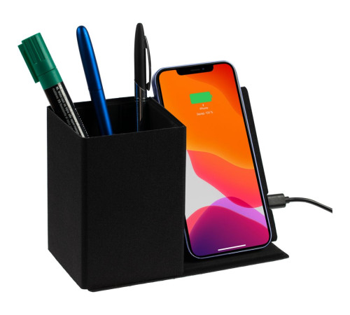 Настольный органайзер Midstream с зарядкой и стаканчиком для ручек