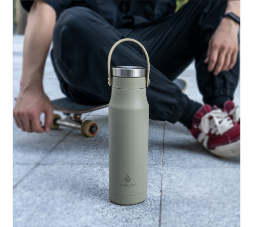 Термобутылка Tateyama, серо-бежевая