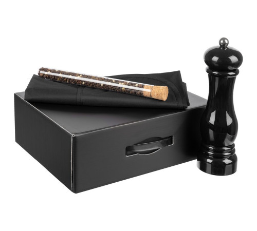 Набор Gambit с мельницей и фартуком, черный