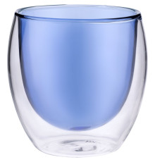 Стакан с двойными стенками Glass Bubble, синий