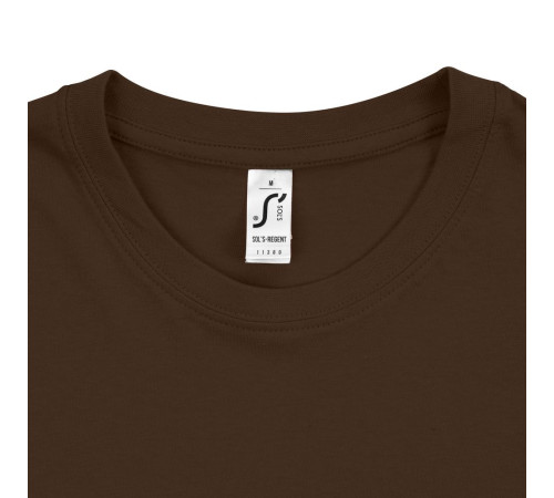Футболка унисекс Regent 150, темно-коричневая (шоколад)