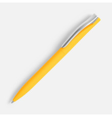 Ручка шариковая Pin Soft Touch, желтая