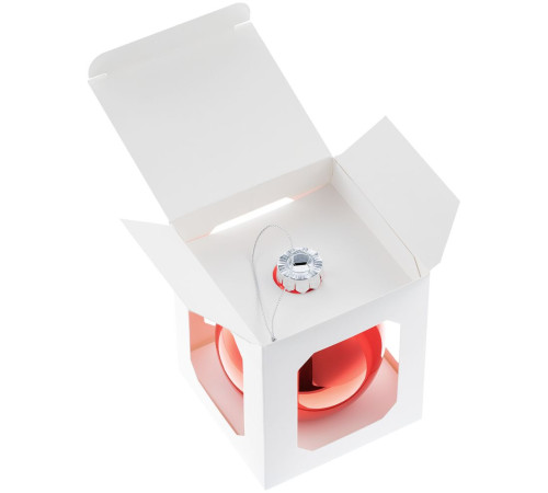 Елочный шар Finery Gloss, 10 см, глянцевый красный