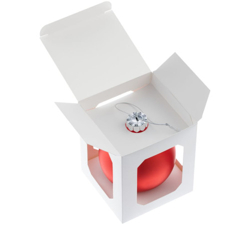 Елочный шар Finery Matt, 10 см, матовый красный