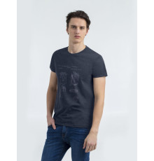 Футболка приталенная Old Patents. Lighter, синий меланж