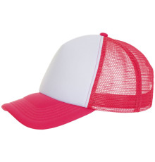 Бейсболка Bubble, розовый неон с белым