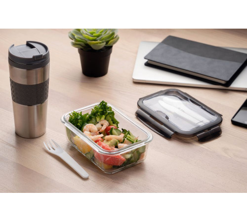 Ланчбокс Hard Work, серый