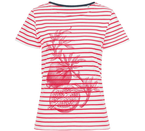 Футболка женская Grand Granat New, белая с красным