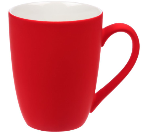 Кружка Good Morning с покрытием софт-тач, ver.2, ярко-красная