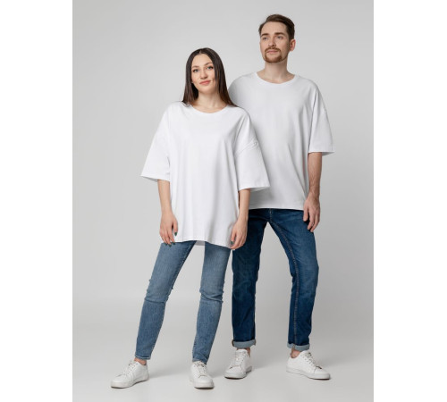 Футболка унисекс оверсайз Crosstown, белая