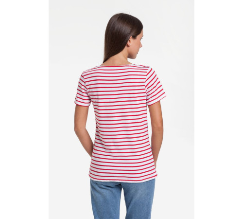 Футболка женская Grand Granat New, белая с красным