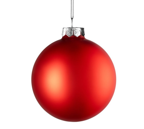 Елочный шар Finery Matt, 10 см, матовый красный