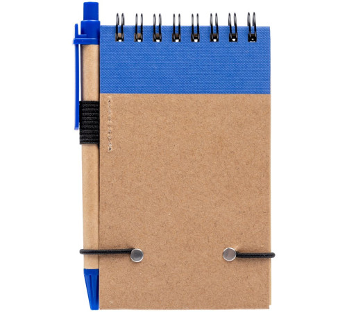 Блокнот на кольцах Eco Note с ручкой, синий