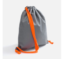 Рюкзак B3, серый с оранжевыми лямками