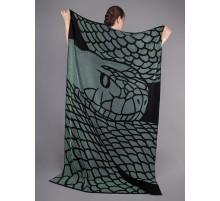 Плед Serpentica, черный с люрексом