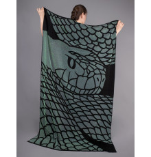 Плед Serpentica, черный с люрексом