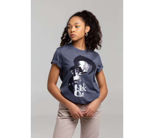 Футболка «Меламед. Nick Cave», темно-синий меланж