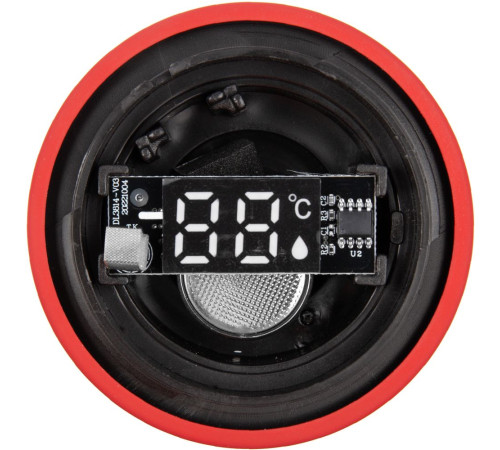 Смарт-бутылка с заменяемой батарейкой Long Therm Soft Touch, красная