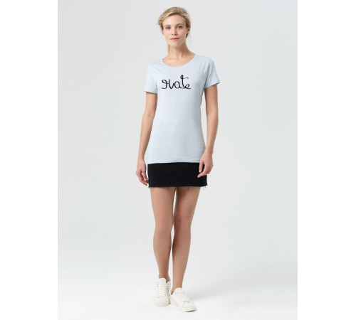 Футболка женская Hate-Love, голубая