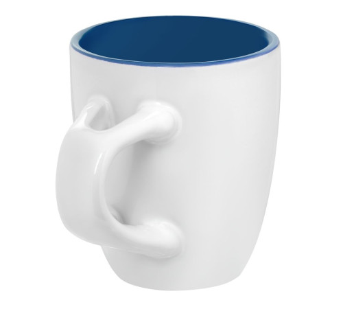 Кофейная кружка Pairy с ложкой, синяя с белой