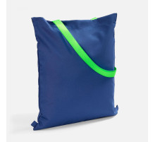 Шопер B3, синий с зелеными ручками