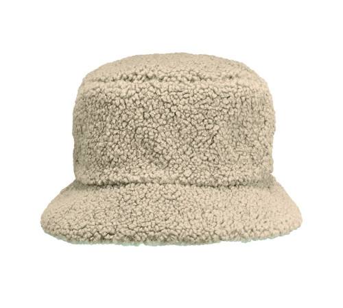 Панама Bucket двусторонняя утепленная, темно-серая с бежевым