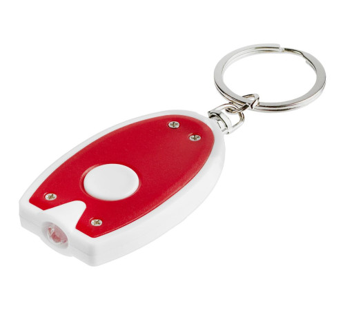 Брелок-фонарик Vivid, ver.2, красный с белым