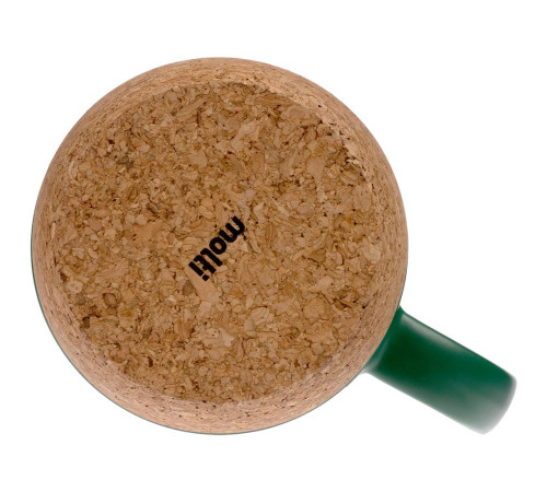 Кружка с пробковой подставкой Corky Walk, зеленая