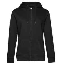Толстовка на молнии с капюшоном женская Queen, черная