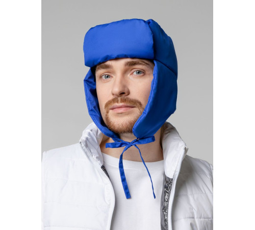 Шапка-ушанка Shelter, ярко-синяя