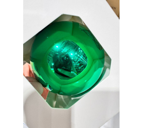 Оформительский шар Finery, 10 см, глянцевый зеленый