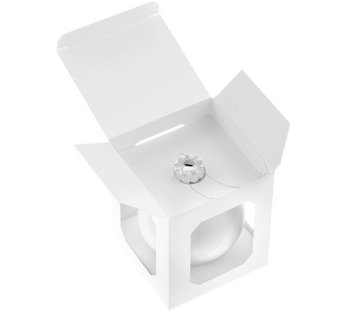 Елочный шар Finery Matt, 10 см, матовый белый