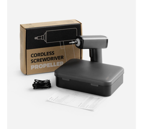 Отвертка аккумуляторная Propeller, черная