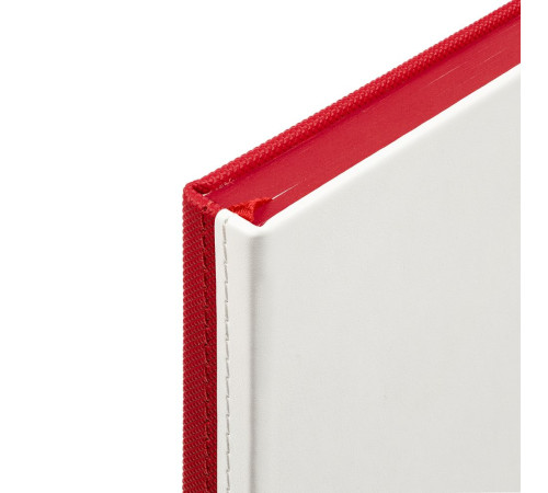 Ежедневник Duplex, недатированный, белый с красным