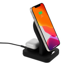 Зарядная станция с подсветкой Cooper Duo, черная