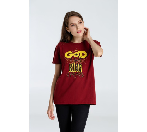 Футболка A God is High, гранатово-красная