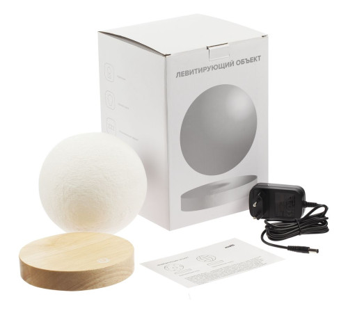 Левитирующая луна MoonFlight с деревянной подставкой