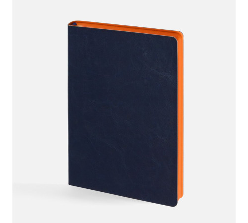 Ежедневник Doppio, недатированный, синий с оранжевым