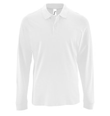 Рубашка поло мужская с длинным рукавом Perfect LSL Men, белая