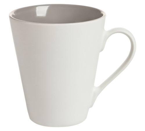 Кружка New Bell матовая, белая с серым