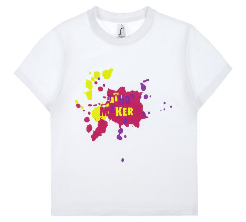 Футболка детская «Пятно Maker», белая