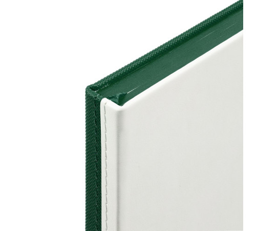 Ежедневник Duplex, недатированный, белый с зеленым