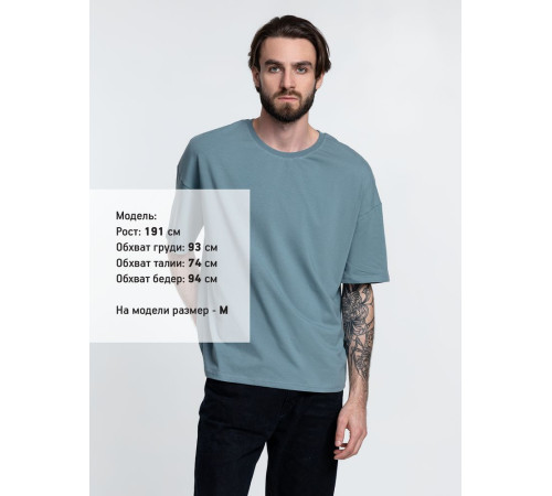 Футболка унисекс оверсайз Crosstown, серо-зеленая