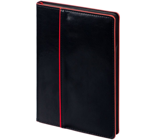 Ежедневник Alanis, недатированный, черный с красным